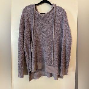 L Miracle Tan Popcorn Sweater Pullover Hoodie